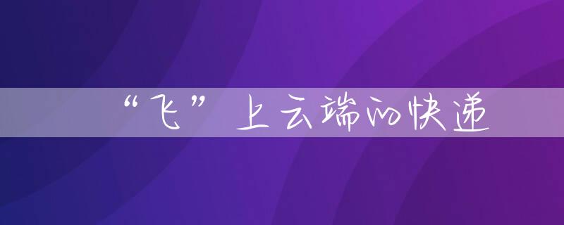 “飞”上云端的快递