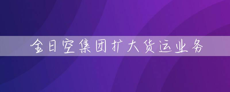 全日空集团扩大货运业务