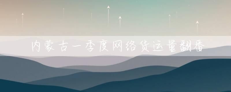 内蒙古一季度网络货运量翻番